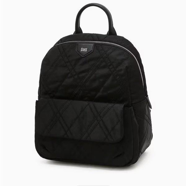 アーガイルキルティングパターンブラックナイロンバックパックDCBA6E482BK_s