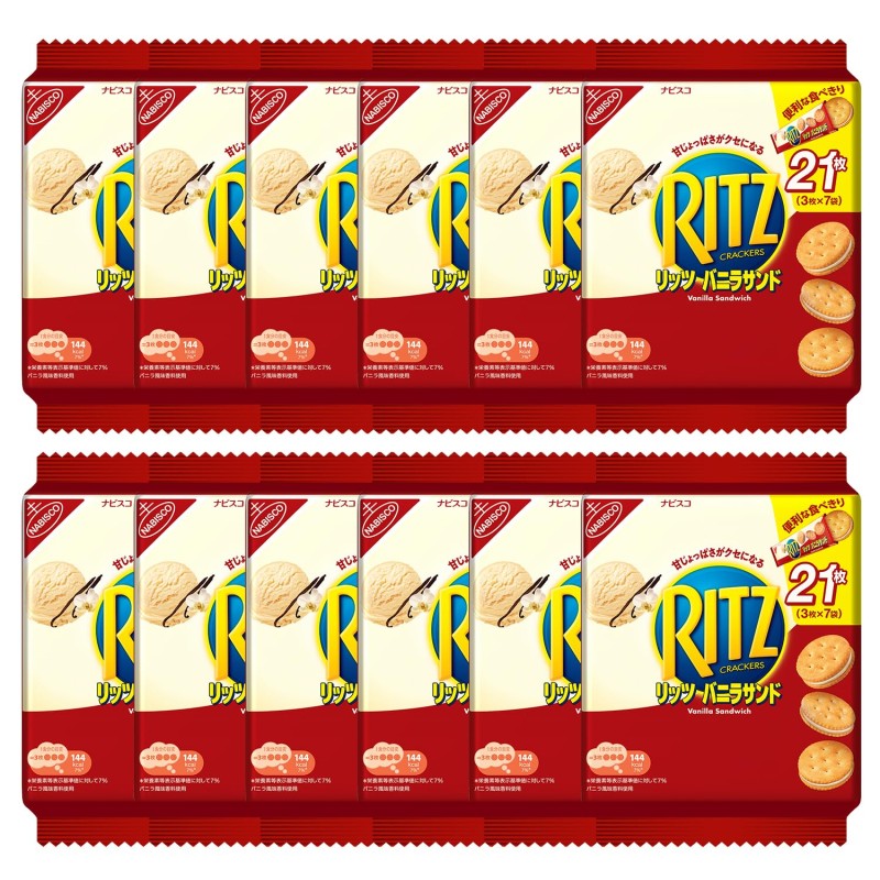 RITZ(リッツ) モンデリーズ・ジャパン ナビスコファミリーパックバニラサンド 187g(7袋)×12袋