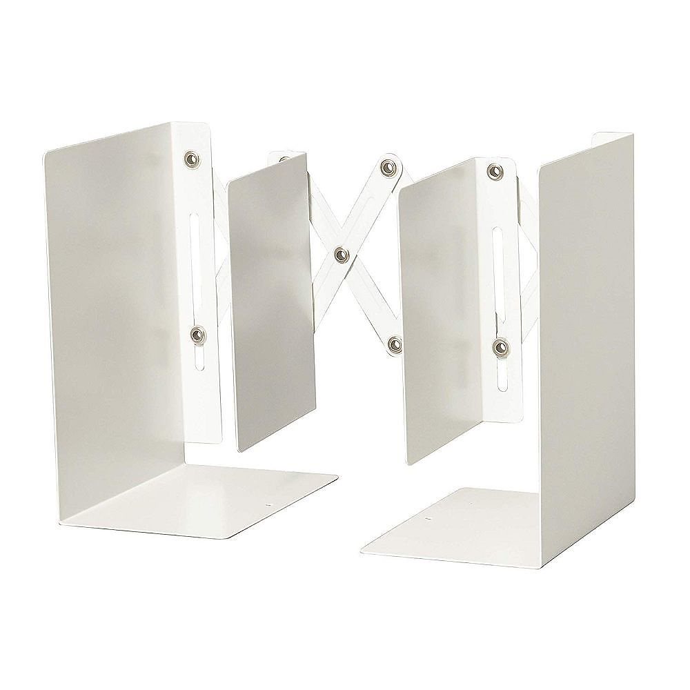 （まとめ買い）ブックエンド ブックスタンド ホワイト ALB-55-W [x3]