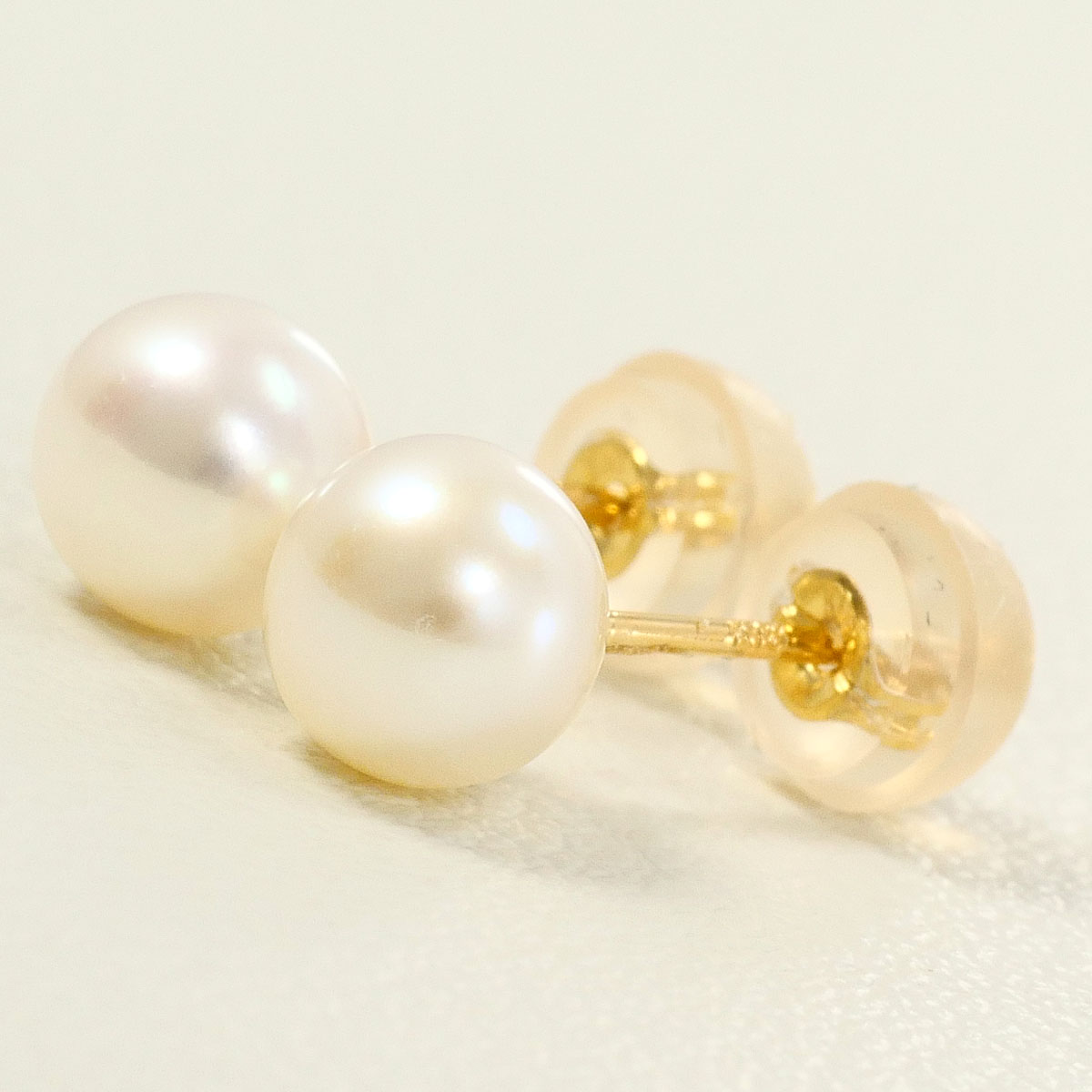 K18 18金 YG イエローゴールド ピアス パール（真珠） 総重量約0.6g 中古