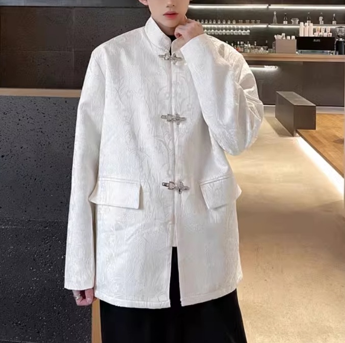 チャイナ服アウター 2025春秋新作新作 韓国ファッション メンズ 長袖 ジャケット J17 2COLOR