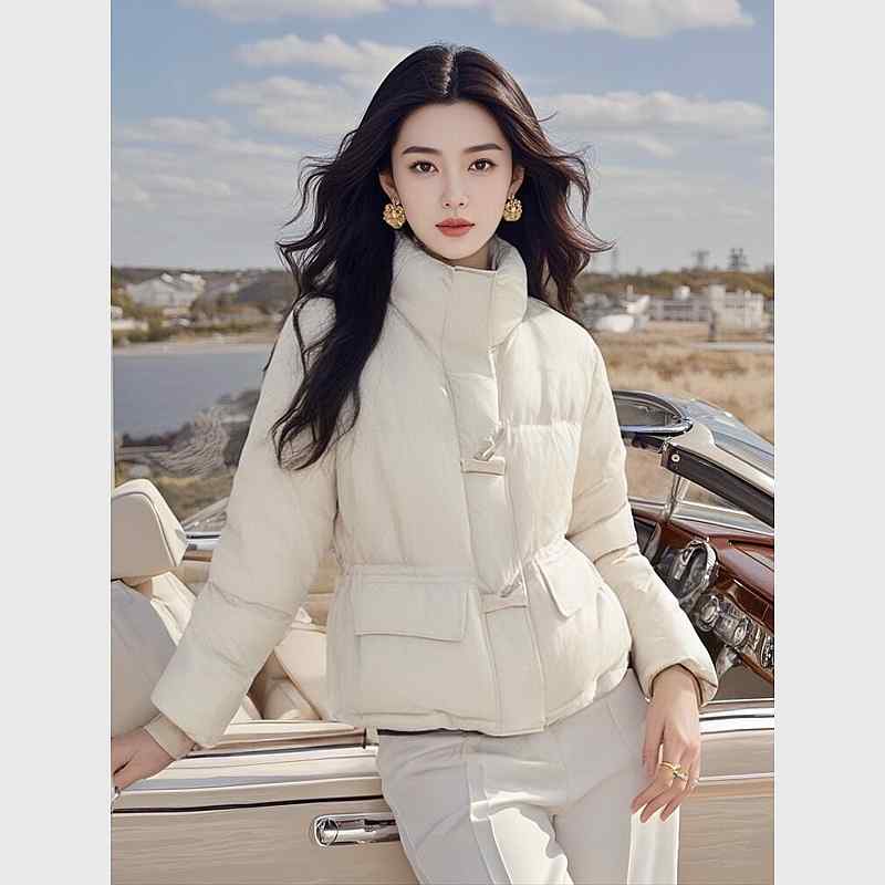 秋服 レディース ファッション オシャレ カワイイ シンプル 大人カワイイ 大きいサイズ 白 ダウン ジャケット ハイエンド 綿