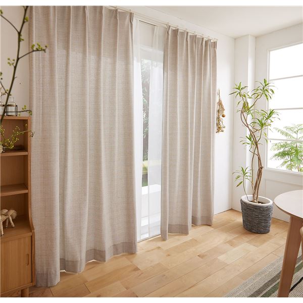 ドレープカーテン [グレンティ 約100x200cm 1枚入 G1056] 共布タッセル付 スミノエ