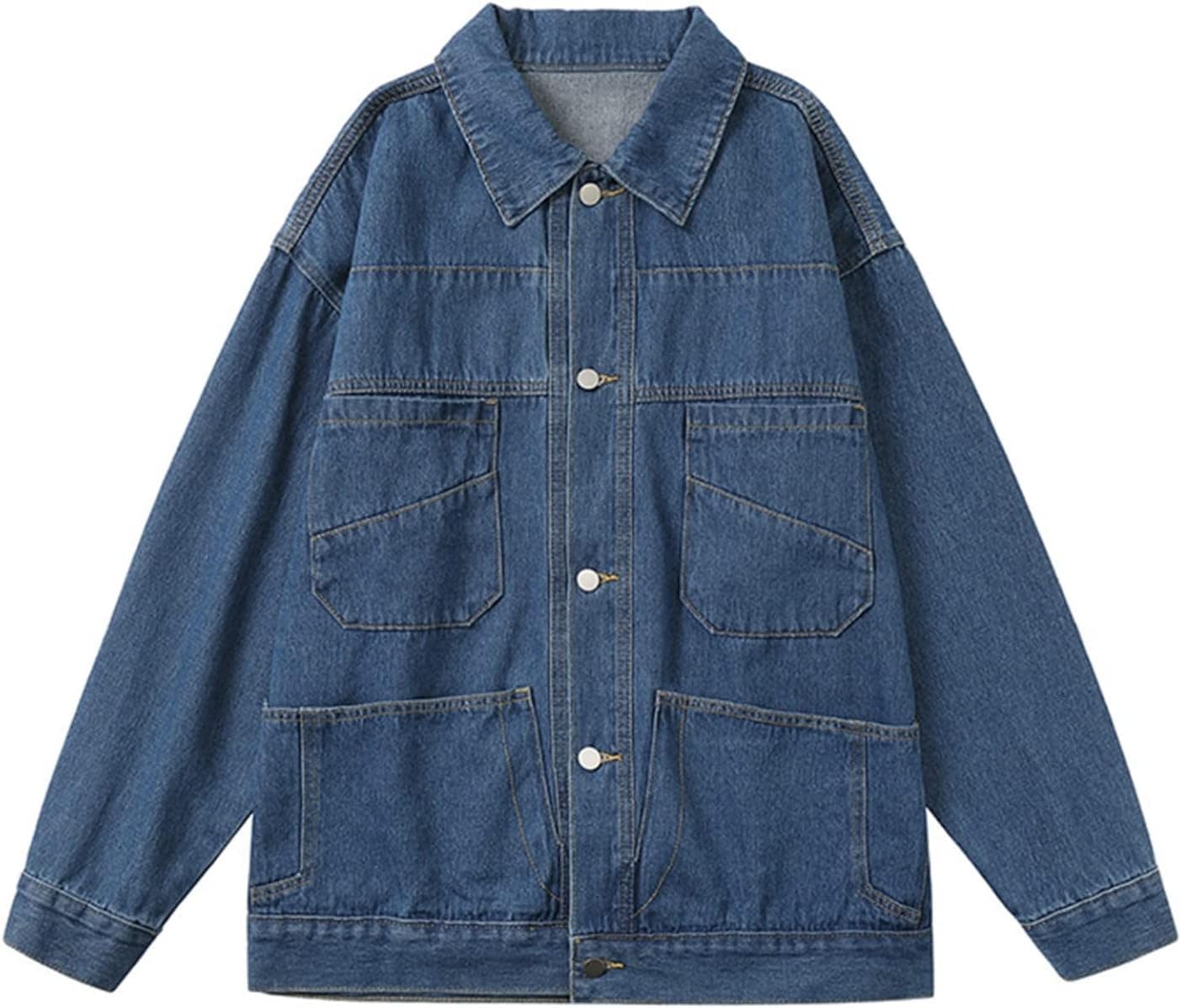 メンズ デニムジャケット カジュアル おおきいサイズ Gジャン アウター ジャンパー スプリングコート 着心地よい 春秋服 かっこいい ファッション ウォーキング キャンプ