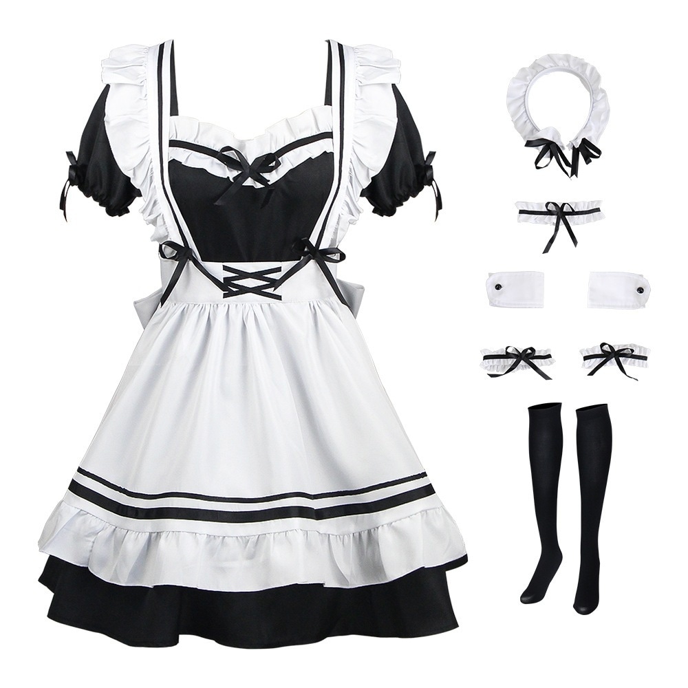 K1248奇跡的な暖かいcos服メイド女装日常ローリメイドかわいいlolitaワンピースコードcos