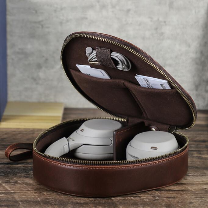 キャンペーン 収納ケース　SONY　wh1000xm4/5 バッグ 本革 しゃれ 耐衝撃 収納バッグ 全面保護 レザーケース 衝撃吸収 汚れ防止 手触りいい しゃれ 持ち運びが便利 収納楽々父の日収