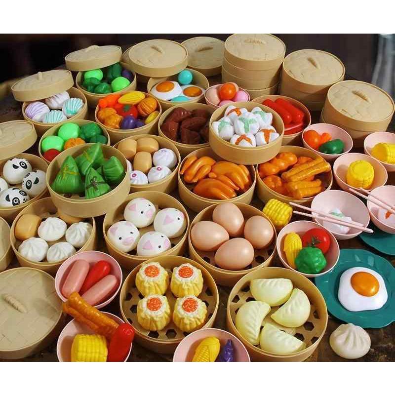 おもちゃ 2歳 ままごと キッチン シミュレーション 蒸し せいろ パン 調理 食品 家庭用 保育園 幼稚園 男の子 女の子 プラスチック セット 中