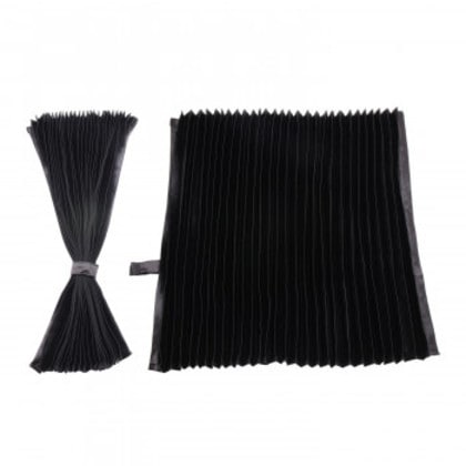 遮光タイプ仮眠カーテン プリーツ 黒 MZK-10