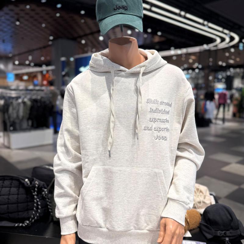 [JEEP] 26年 S/S商品 刺繍レタリング フード付きTシャツ JR1THU013