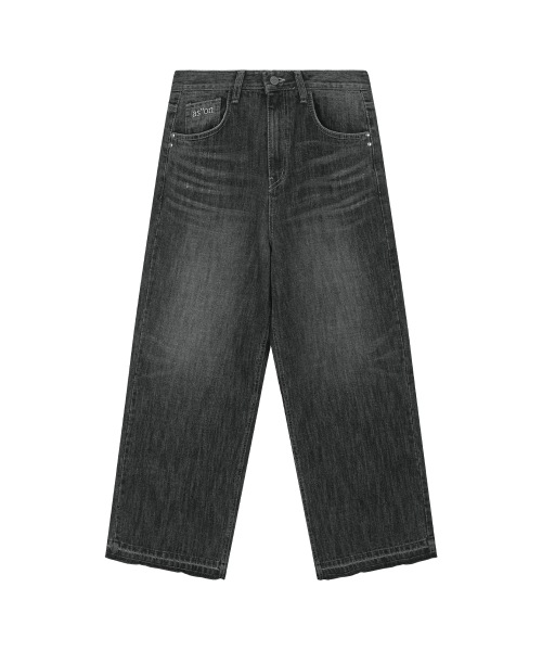 【AS"ON】 FADE DENIM WASHING PANTS / BLACK 正規品