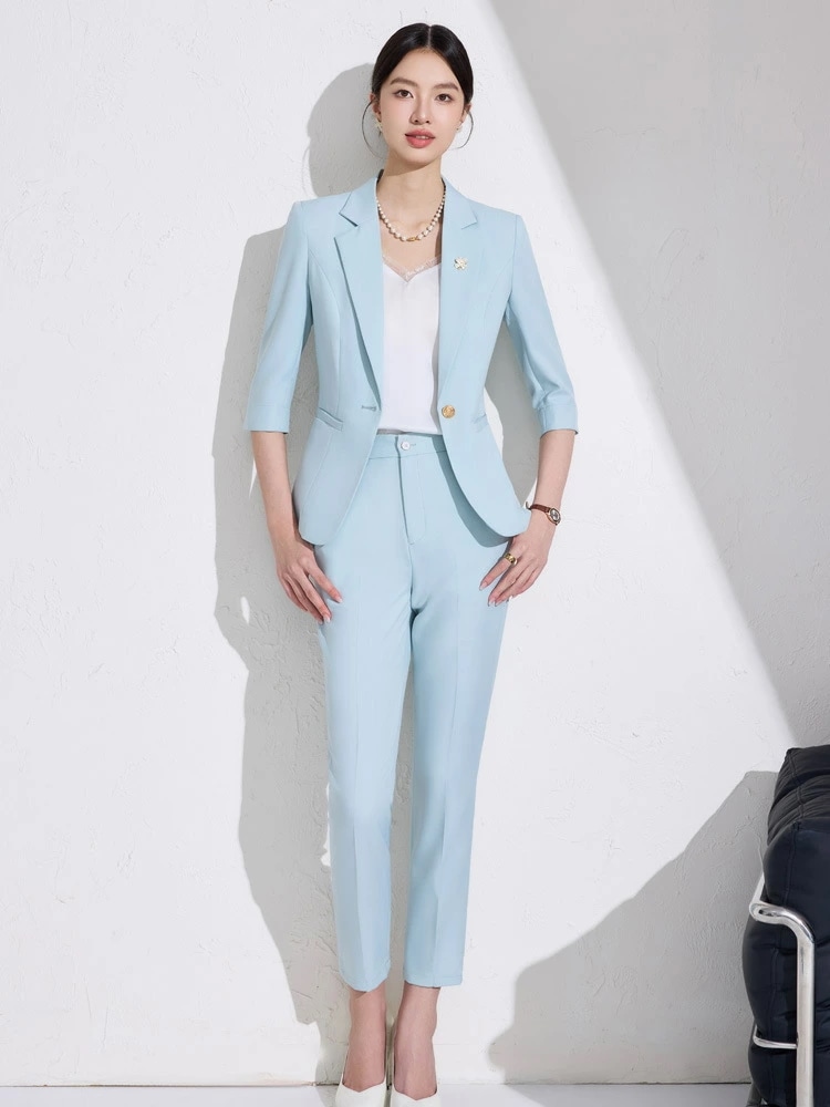 小西装 七分袖 春夏 薄手 キャリアウェア 高級感 おしゃれ レディース