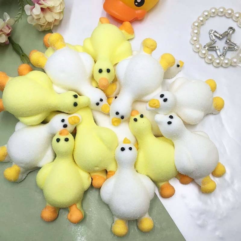 50100Pcs 横たわったアヒルの形のマシュマロかわいい楽しい動物のムースケーキミルクティーコーヒーアイスパウダーデコレーション 誕生日プレゼント