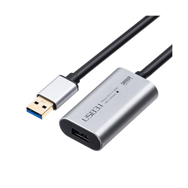 サンワダイレクトUSB延長ケーブル(USB 3.21アクティブタイプACアダプタ付属バス/セルフパワー) 10m 500-USB0681本