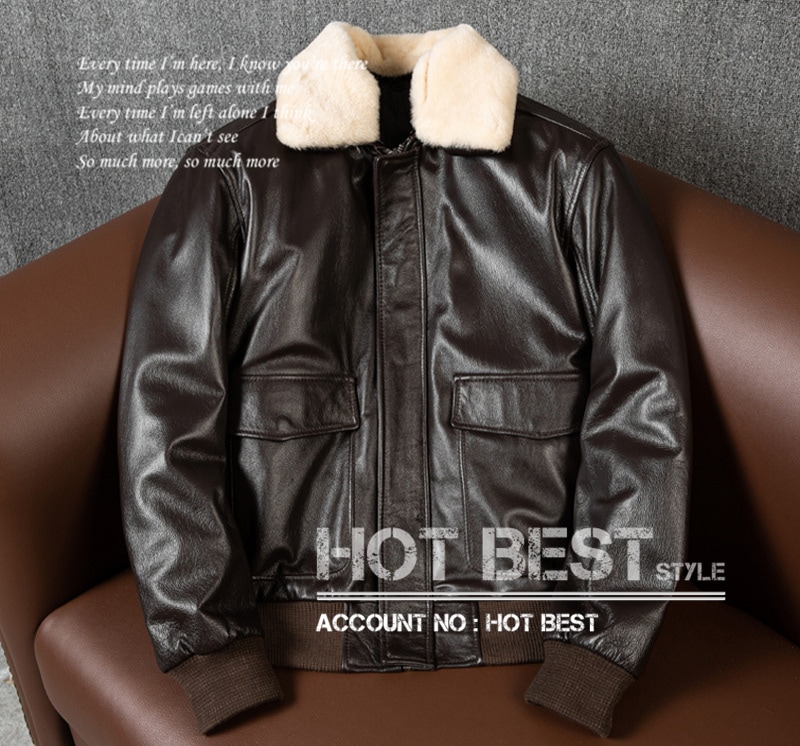 カウハイド TYPE G-1 フライトジャケット ミリタリー 中綿 革ジャン ボマー ボンバー 襟 ムートン レザージャケット 羊毛 牛革