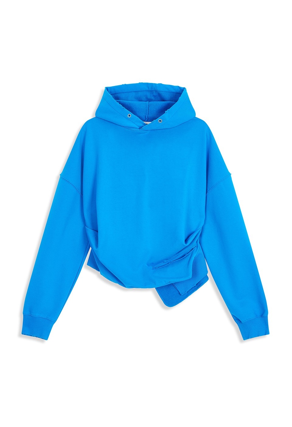 【OPEN Yy】 DECONSTRUCTED HOODIE : BLUE