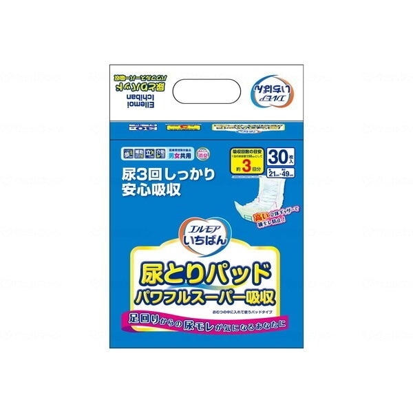 エルモアいちばん尿とりパッドパワフルスーパー吸収 30枚入10個 エルモアいちばん 尿とりパッド パワフルスーパー吸収30枚」の人気商品