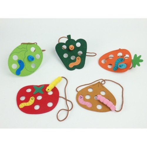みっとめるへん社 / 布製ひもとおし やさいくだもの 10種セット