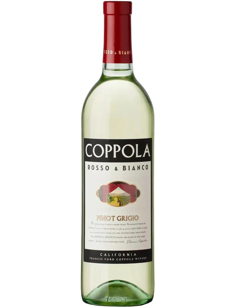 【エノテカ ENOTECA】フランシスフォードコッポラワイナリー ロッソアンドビアンコ ピノグリージョ 750ml12本［白/フルボディ/カリ
