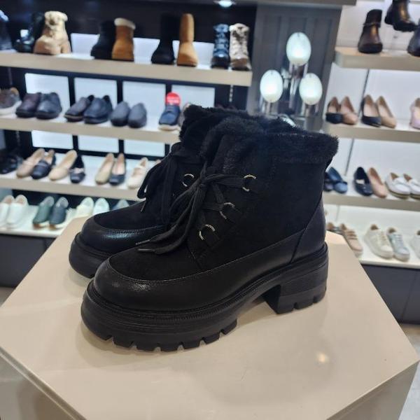 HC10 女性チャンキーウォーカーブーツ6cm黒 LCWA74U54C19 (43184420)