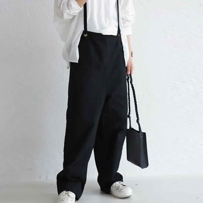 普段コーデを格上げするお洒落上級者な佇まいサスペンダーパンツ・再販メール便不可【213B】