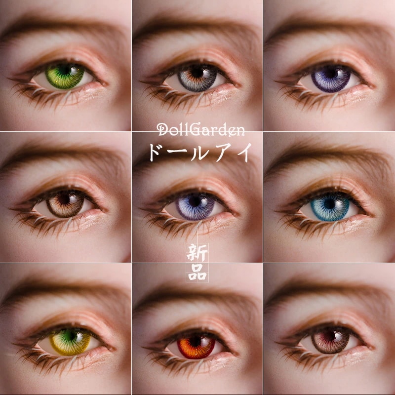 BJD 1/6 1/4 1/3 サイズ ドール用アイ 9色 石膏アイ 三白眼 10mm/12mm/14mm/16mm/18mm/20mm/22mm/24mm SD/MSD/幼SD球体関節人形用アイ