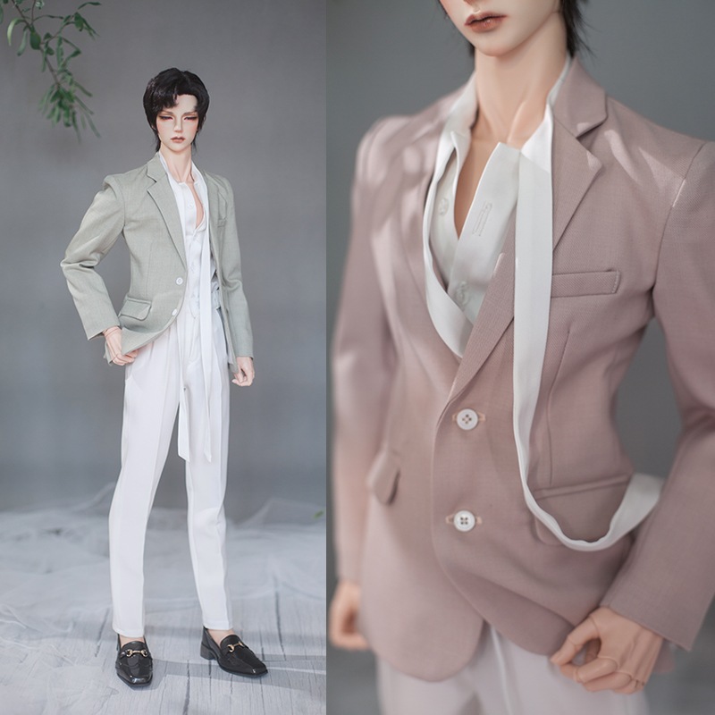BJDドール服 カジュアルスーツ上着 ピンク グリーン SD17/70cm/ID75/80cmサイズ球体関節人形用衣装セット