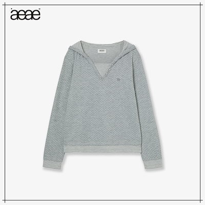 【AEAE】 HOODED HENLEY NECK TEE [LIGHT GREY] 正規品 6,778円