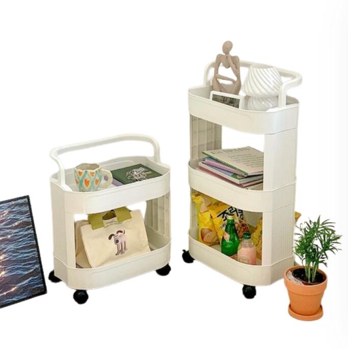 【収納】ミニマリズム二重ワゴン 三重ワゴン 四重ワゴン 収納ラック 取り外し可能 キャスター付 アームレスト付き 収納ラック