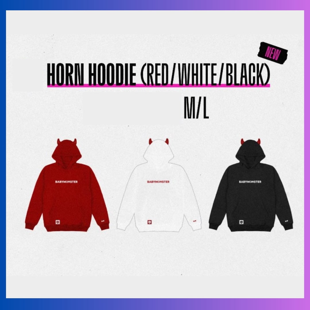 【すぐ発送】【 公式 】 [ DRIP CDプレゼント ] BABYMONSTER - DRIP - POP-UP store [HORN HOODIE ] ツノ付きパ-カ- MD グッズ