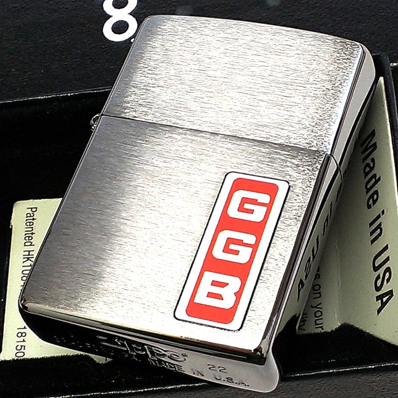 ZIPPO オールドデザイン GGB ジッポ ライター ロゴ おしゃれ シンプル ブレイズデル レトロ シルバー かっこいい レッド メンズ ギフト プレゼント