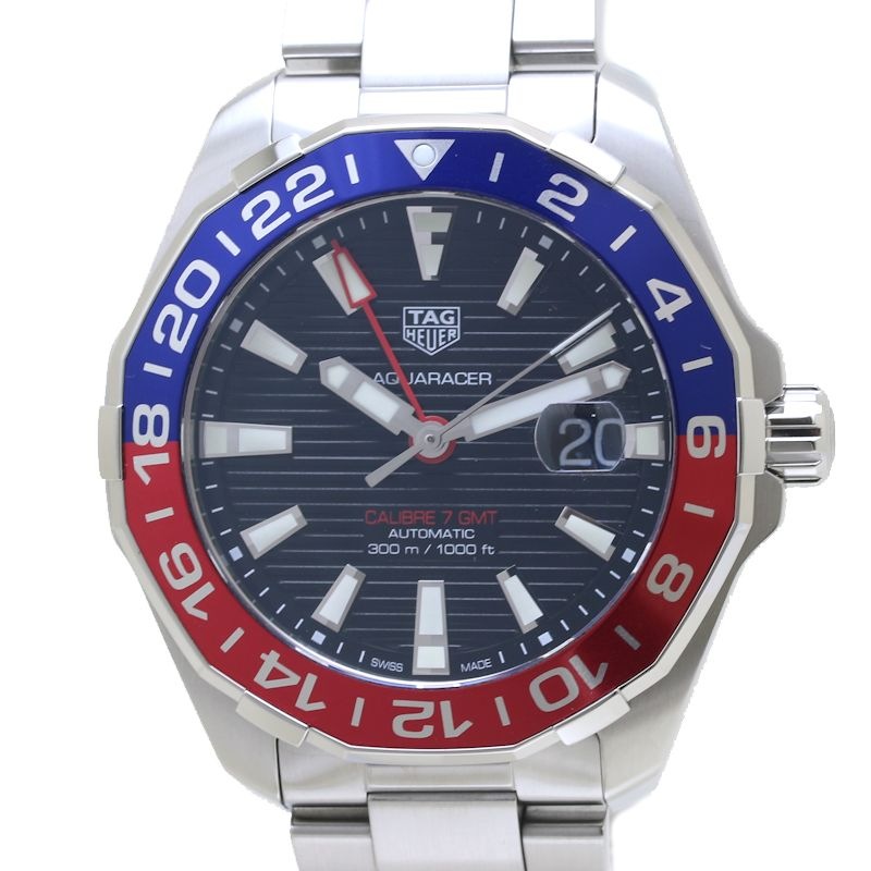 アクアレーサー キャリバー7 GMT WAY201F.BA0927 ステンレススチール メンズ /39813【中古】【腕時計】