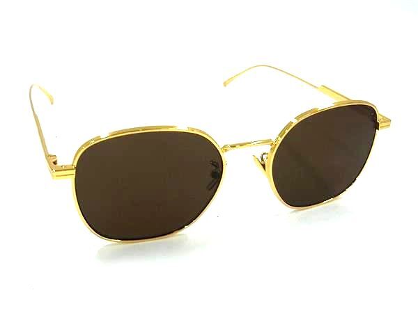 ボッテガヴェネタ サングラス ウェリントン型 メタル BV1014SK ゴールド ブラウン系 伊達メガネ だてめがね 伊達眼鏡 ブランド 運転 ドライブ アイウェア【本物保証】