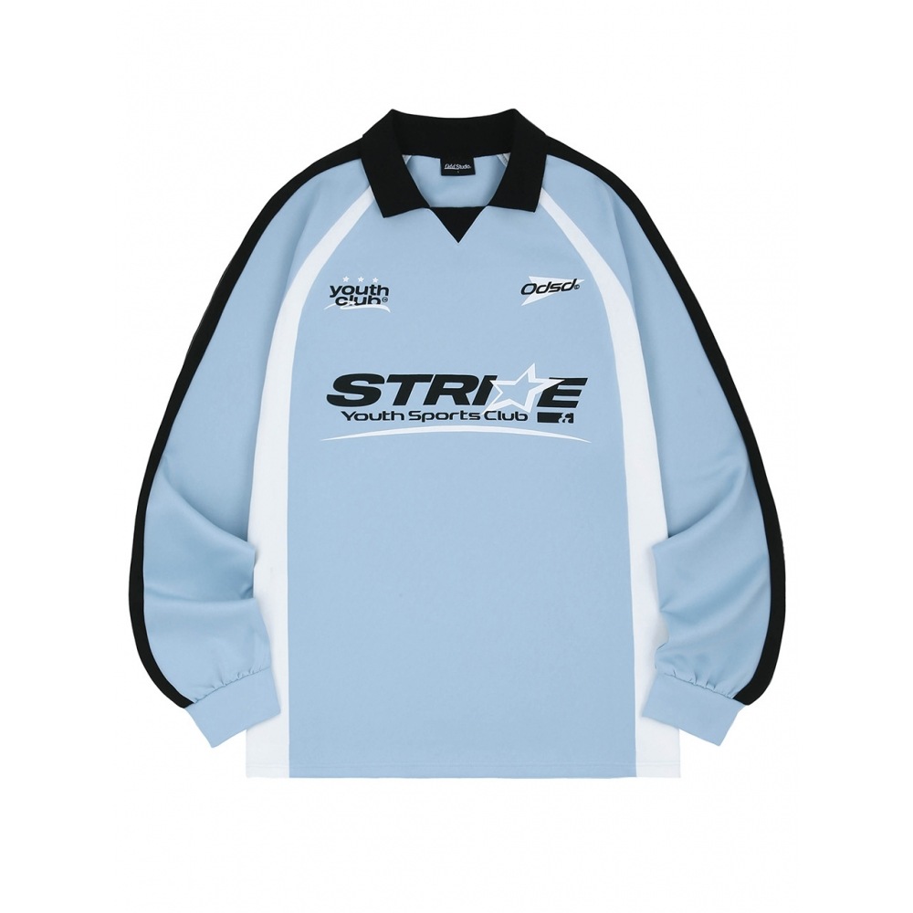 オッドスタジオストライクスポーティーフットボールロングスリーブスカイブルー