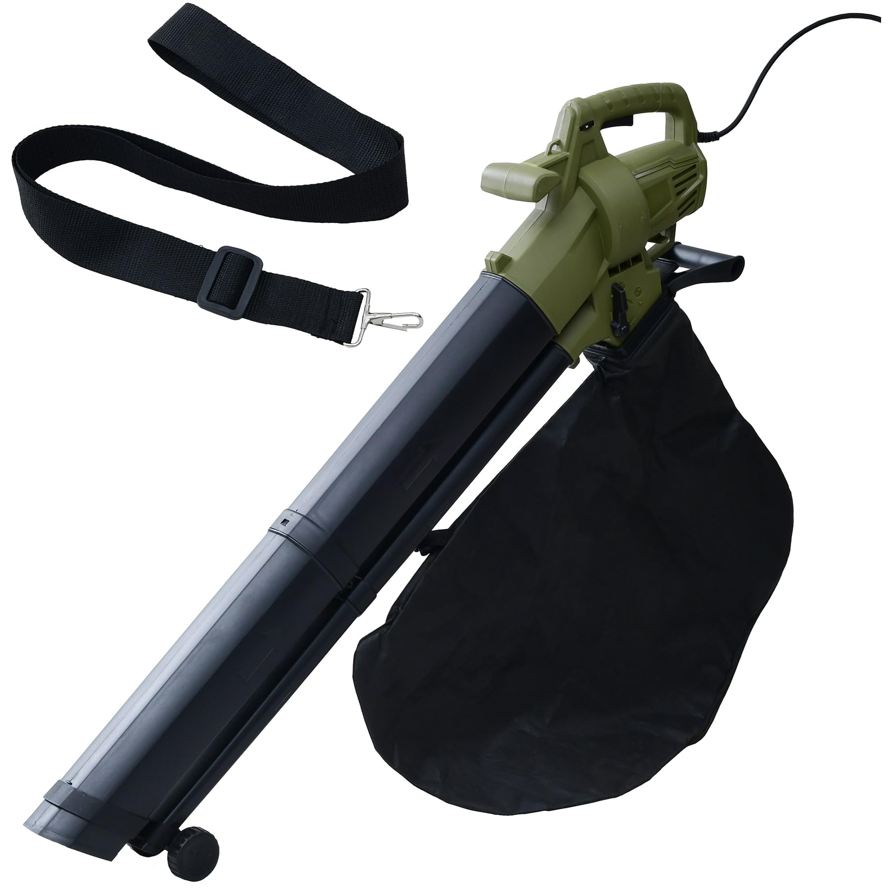 送料無料 山善(YAMAZEN) ブロワバキューム ダストバッグ付 コード式 電源式 10m延長コード付 容量45L 一台二役 ワンタッチ切替 集塵 剪定 落ち葉 家庭用 庭掃除 BV-1050S