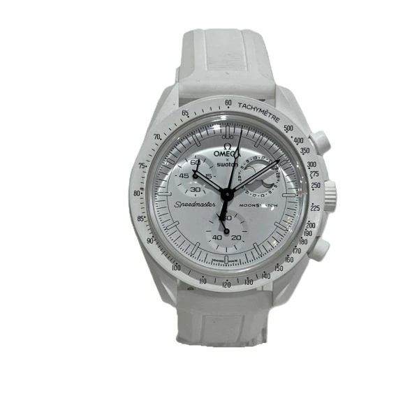 オメガ×スウォッチ スピードマスタームーンフェイズ S033W700 クォーツ 腕時計 メンズ