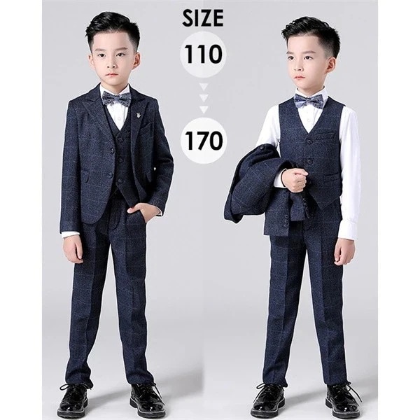 【急速出荷!】子供スーツ 4 5点セット 男の子 フォーマル 上下セット ベスト 蝶ネクタイ 長袖 入学式 卒業式 七五三