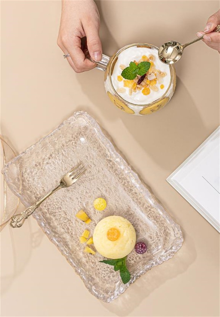 INSスタイル 家庭用 グラス ヨーグルトカップ 一人食 精致 朝食 食器 セット 牛乳カップ デザインセンス 大腹カップ 大容量