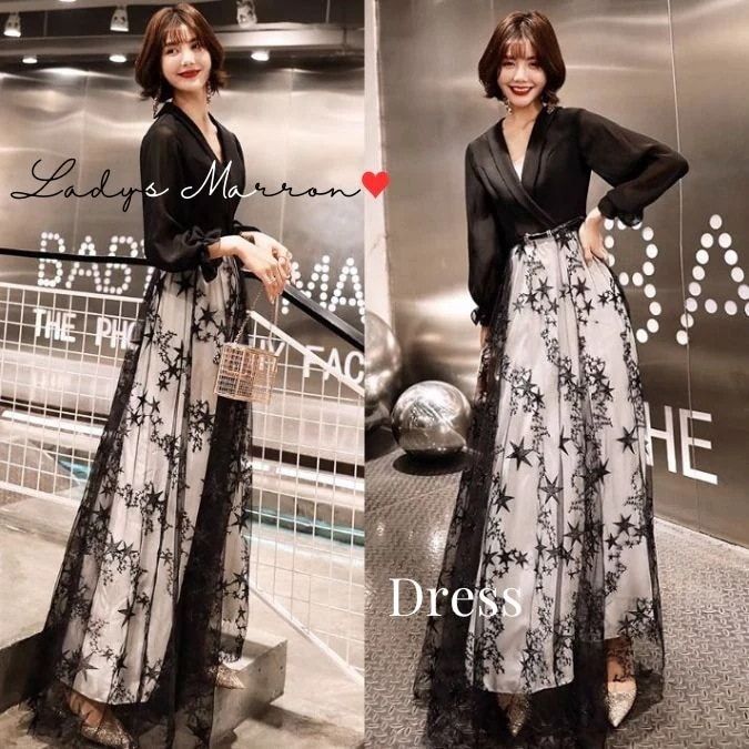 【急速出荷 2025年新作】イブニングドレス 黒 パーティードレス 結婚式お呼ばれドレス 結婚式服装 お呼ばれ服 同窓会ドレス 二次会ドレス 成人式ドレス 20代 30代 40代 50代 お呼ばれドレ