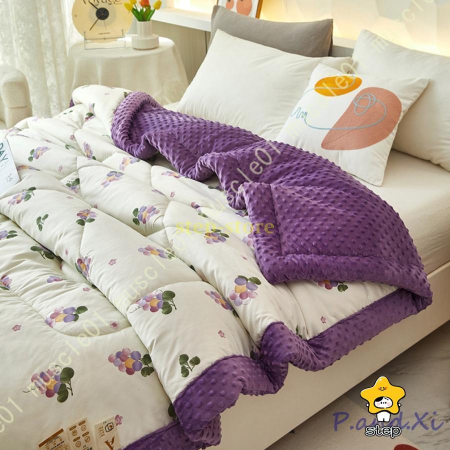 【現物供給】掛けふとん 冬用 フランネル あったか 可愛い かけふとん 暖かい 防寒 蓄熱 保温 断熱 掛け毛布 秋冬向き 接触温感 丸洗い フリース 寒さ対策 かけ布団12