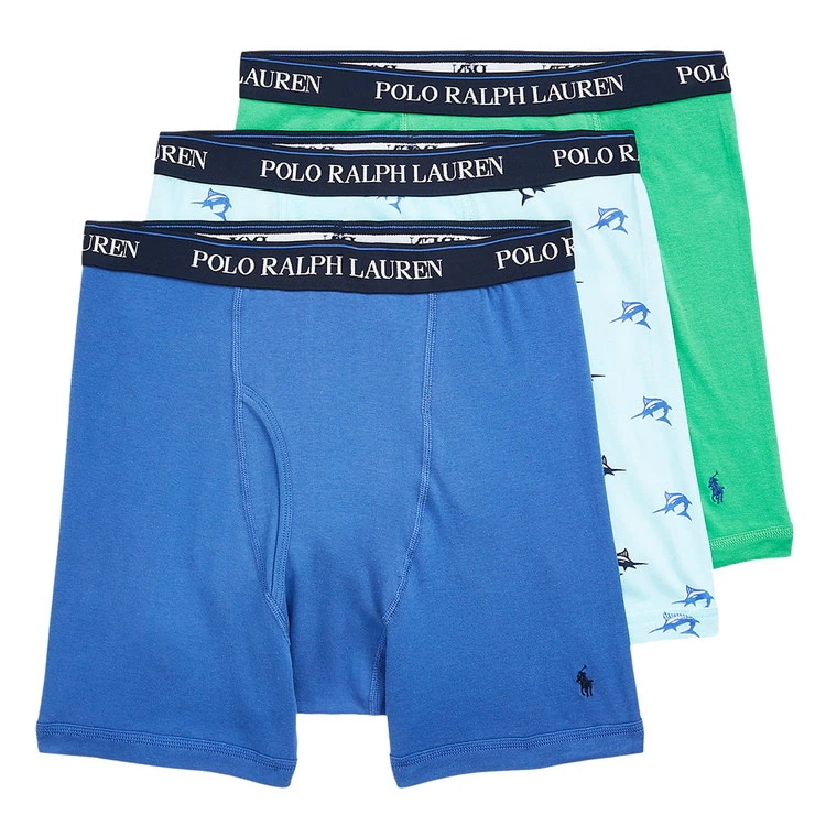 CLASSIC FIT COTTON ボクサーブリーフ 3PK [リバティ/ソフト・アクア/ヴィンヤード・グリーン]【NCBBP3-SPA6】