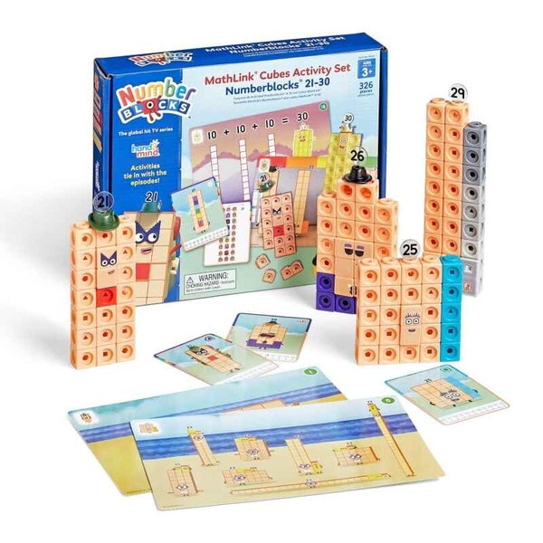 96321-J Numberblocks MathLink Cubes 21-30 Activity Set マスリンクキューブ・ナンバーブロックス 算数アクティビティセット(21-30)