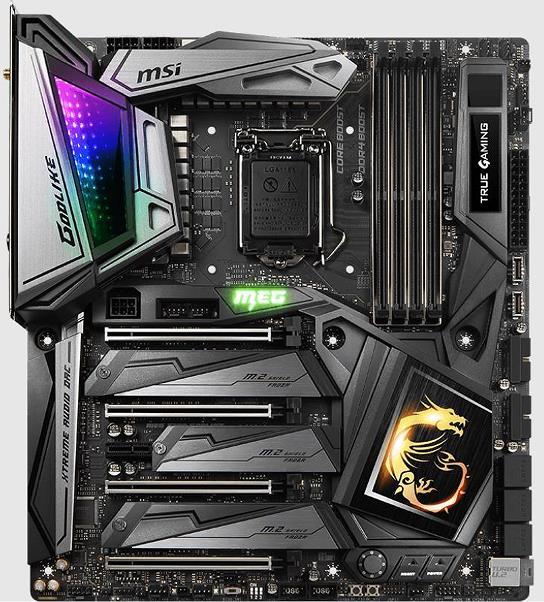 MSI MEG Z390 GODLIKE LGA 1151 (300 Series) Intel Z390 SATA 6Gb/s USB 3.1 Extended ATX Intel Motherbo