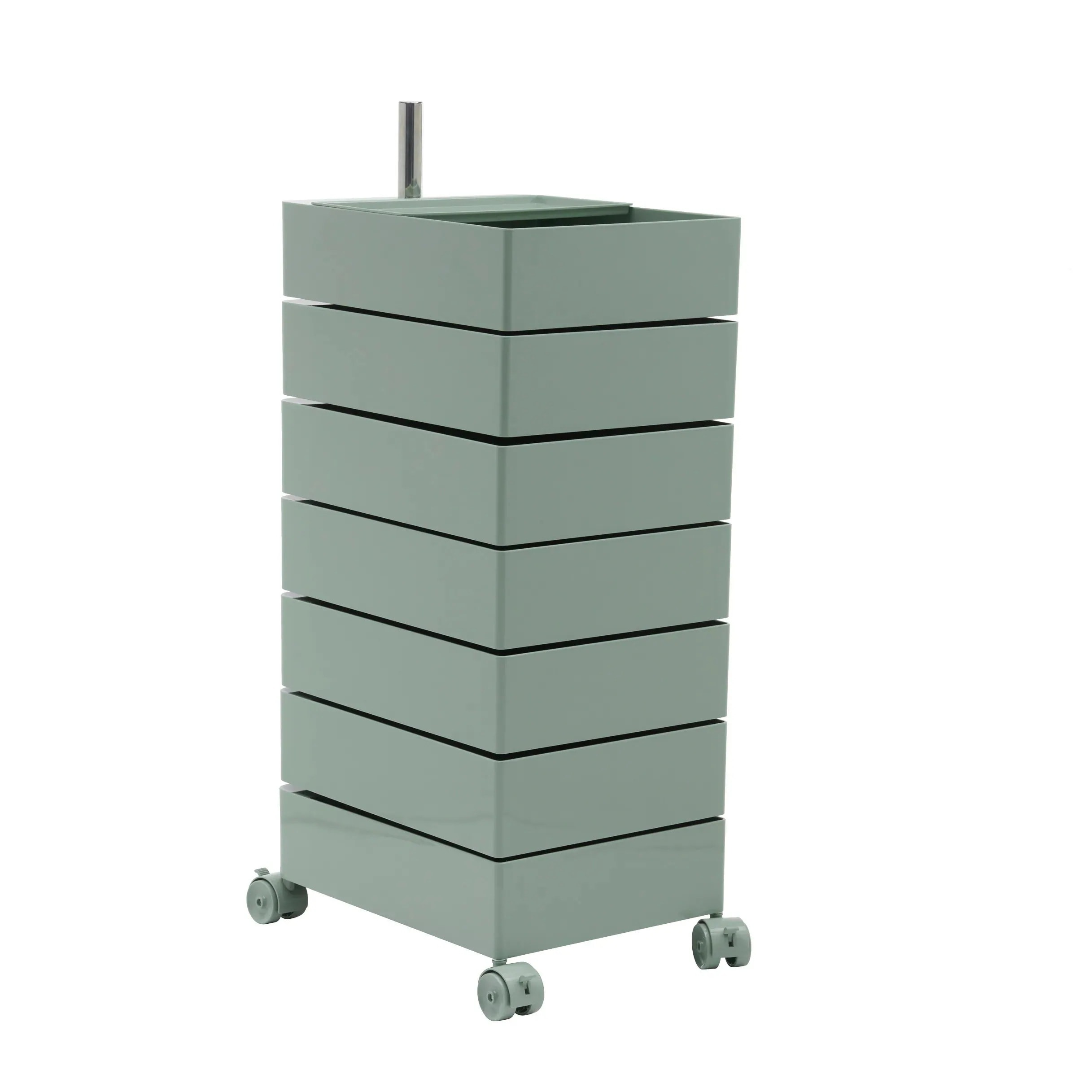 【フォググリーン・7段】ワゴン キャスター付き ブレーキ付き おしゃれ 7段トレイ キッチンワゴン 回転式 収納 ベビーワゴン キッチン収納 ラック サイドワゴン キッチン ドレッサー キッチンスト 13,166円