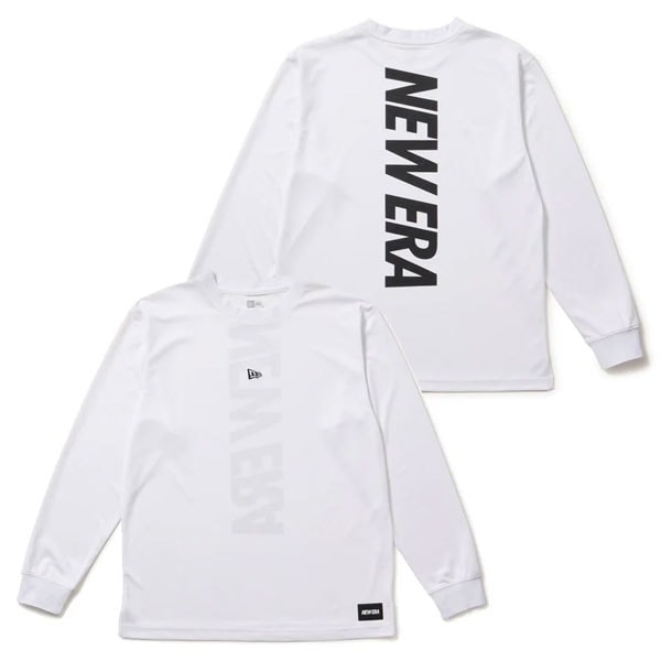 NEW ERA ニューエラ バスケットボール 長袖 テック Tシャツ バーチカルロゴ ホワイト 14674773