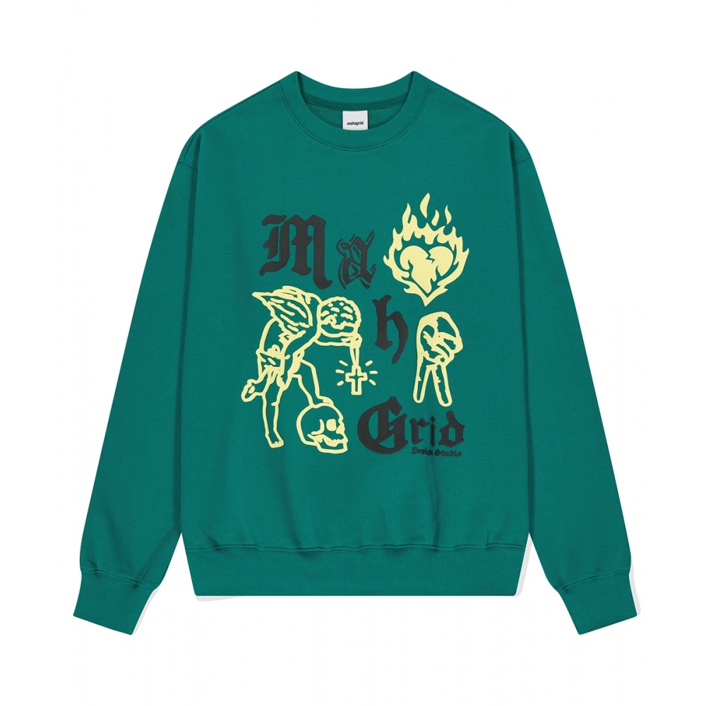 マハグリッドラパエルスウェットシャツグリーン (MG2DFMM456A)