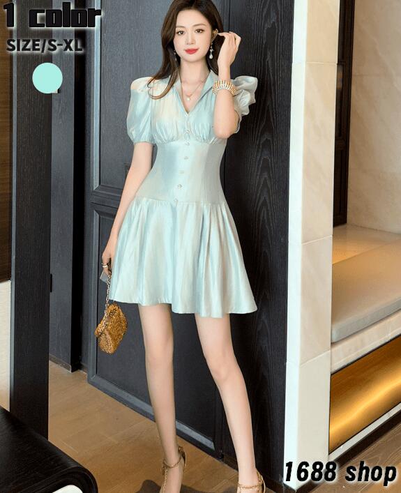 「数量限定」2025　ミニワンピース タイトワンピース 姫系ワンピース　フレアワンピース　シフォン　ワンピース Aライン ミニ インポート ミニ丈 エレガント　アシンメトリー シンプル パーティドレス