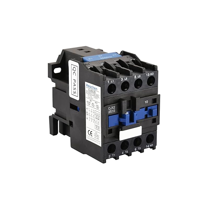 Heschen AC コンタクタ, CJX2-2510 220V, 50/60Hz コイル 3P 3 極, ノーマルオープン, Ie 25A Ue 380V夏用品