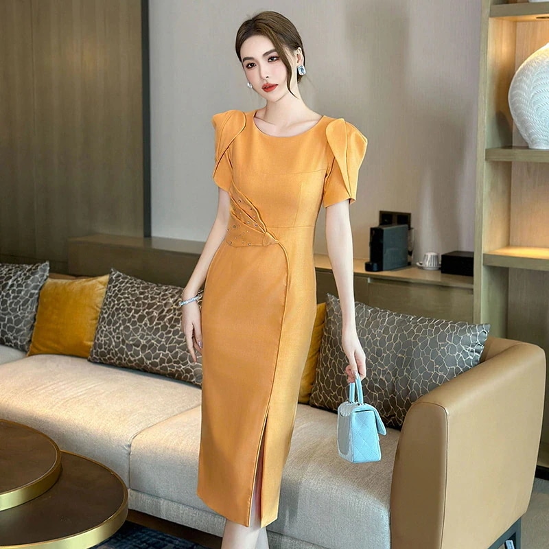 披露宴 同窓会 【JY.上品】 結婚式 卒業式 メガ割 ワンピース 演奏会 ウェディング 正式 パーティー 大人 キャバ 二次会 2025夏新品 着痩せ ドレス