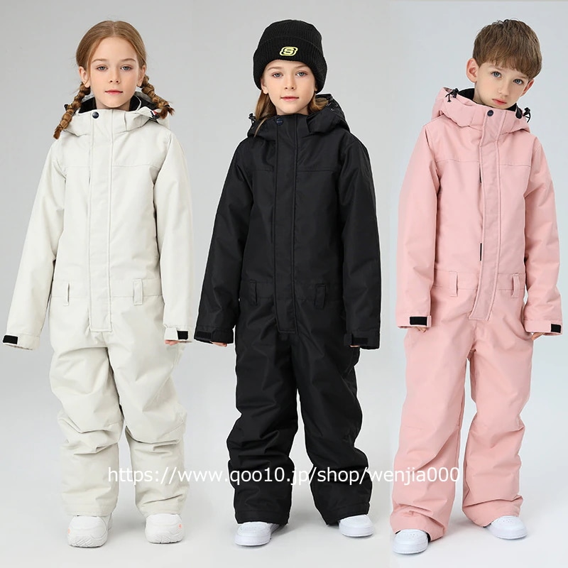 スノーボード ウェア キッズ つなぎ オールインワン スキーウェア ワンピース スノボウェア 上下セット セットアップ 女の子 男の子 子供 子ども こども 2023 耐水度10000mm