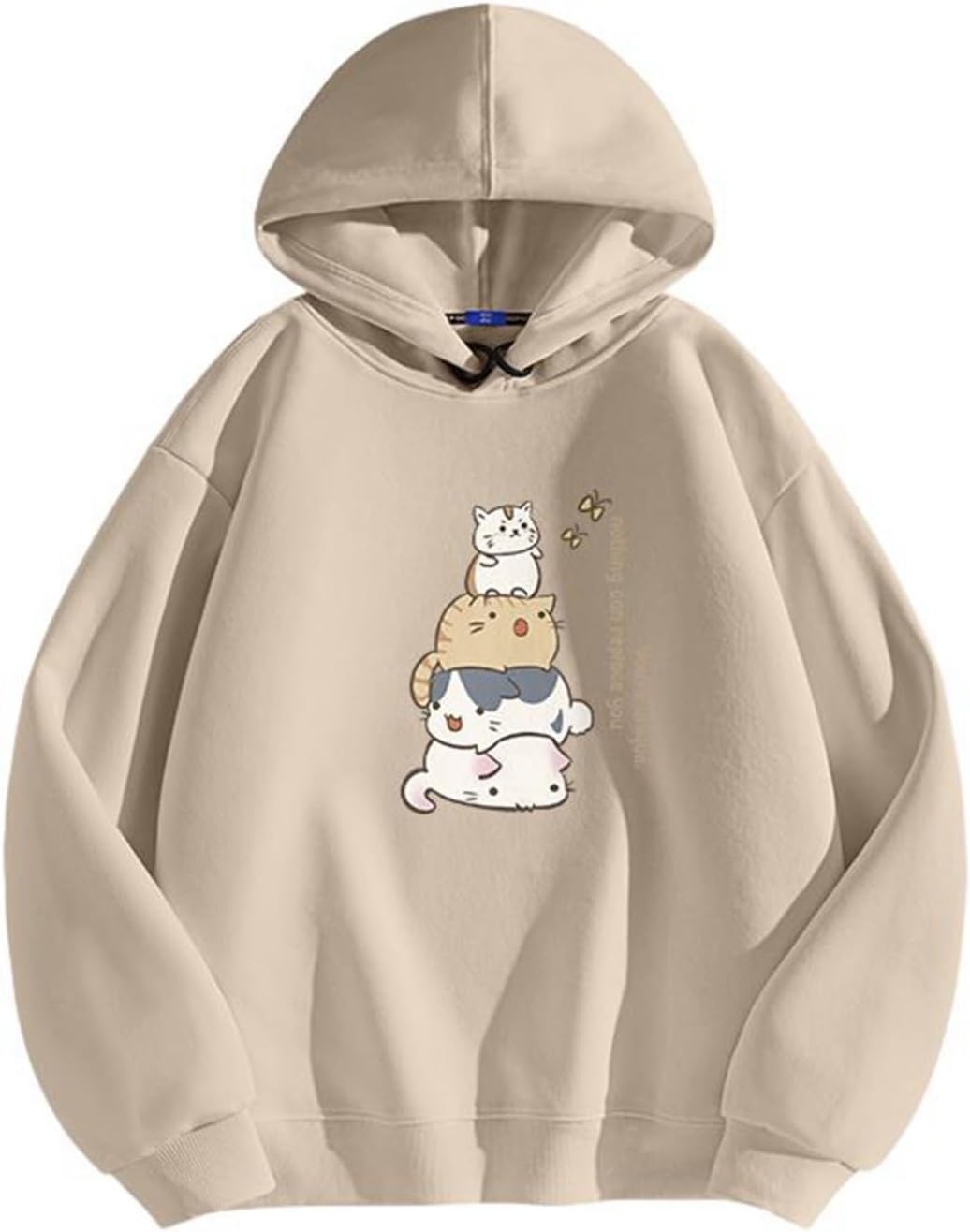 フードパーカー メンズ 猫の積み重ね 春秋 プルオーバー かわいい 長袖 上着 フード付 男女兼用 原宿系 厚手 気持ちいい かっこいい スウェット オーバーサイズ カジュアル ストリート 散歩 学生